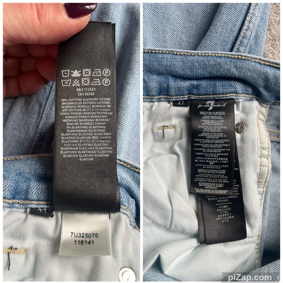 7 For All Mankind High Waist Cropped Straight Jeans - Picture 11 of 12